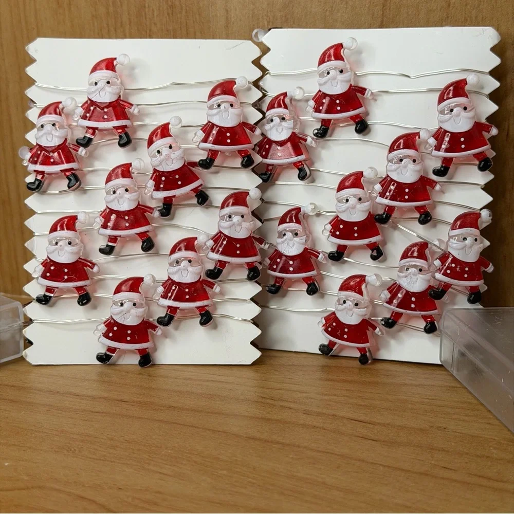 Santa Claus LED String Lights Set of 2
